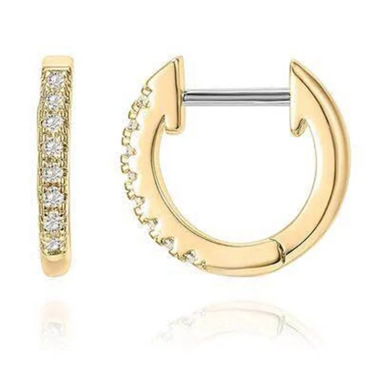 Single Row Diamond Earrings