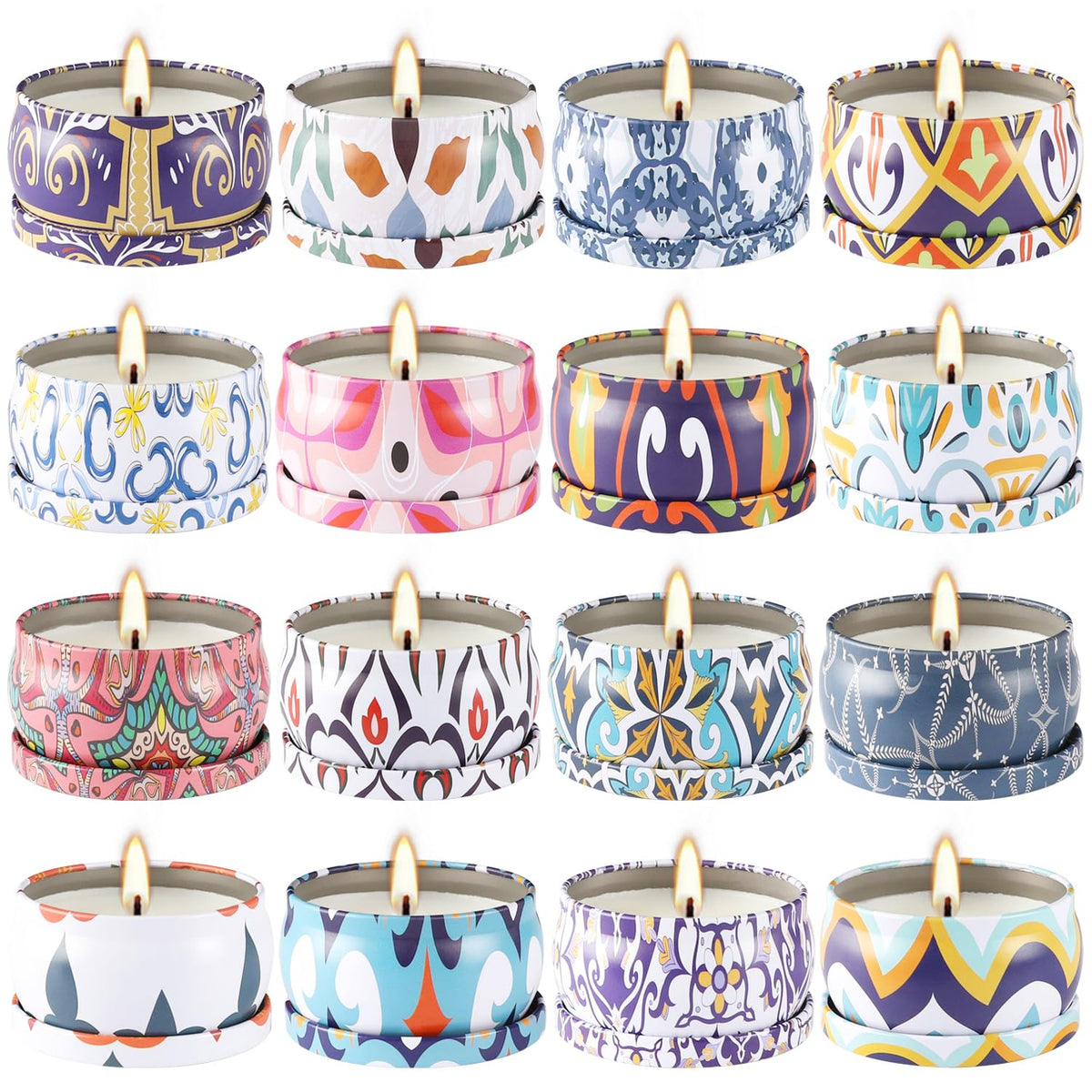 16 Pack Scented Candles 2.5 oz Natural Soy Wax Candles Gift Set for Woman Aromatherapy Candles for Valentines Day Mothers Day Anniversary