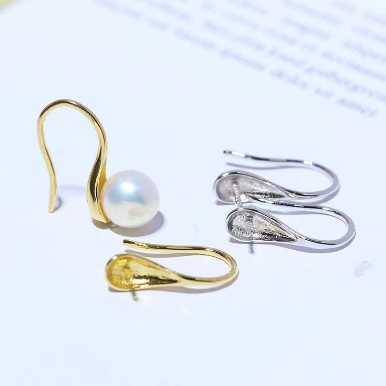 Brass Pearl Holder Earrings and High Heel Spoon Hooks