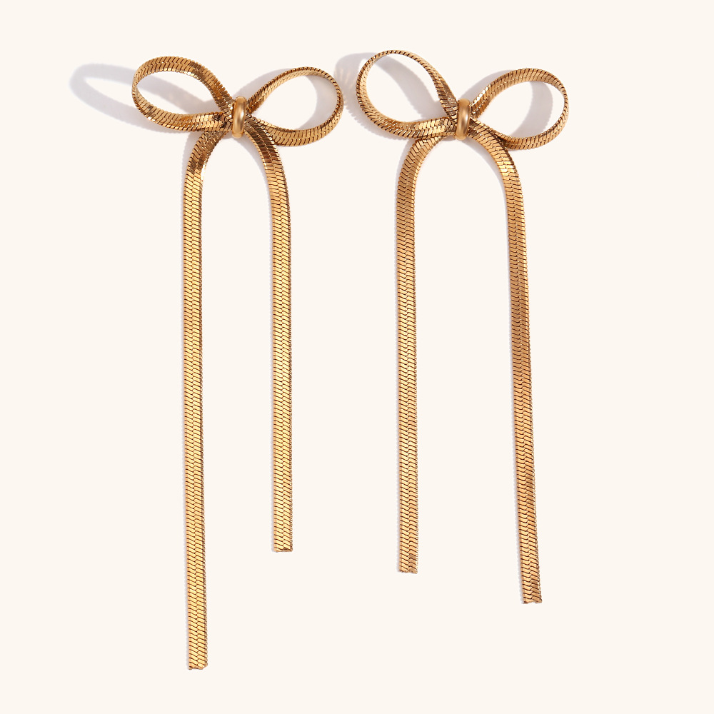 Chain Bow Earrings