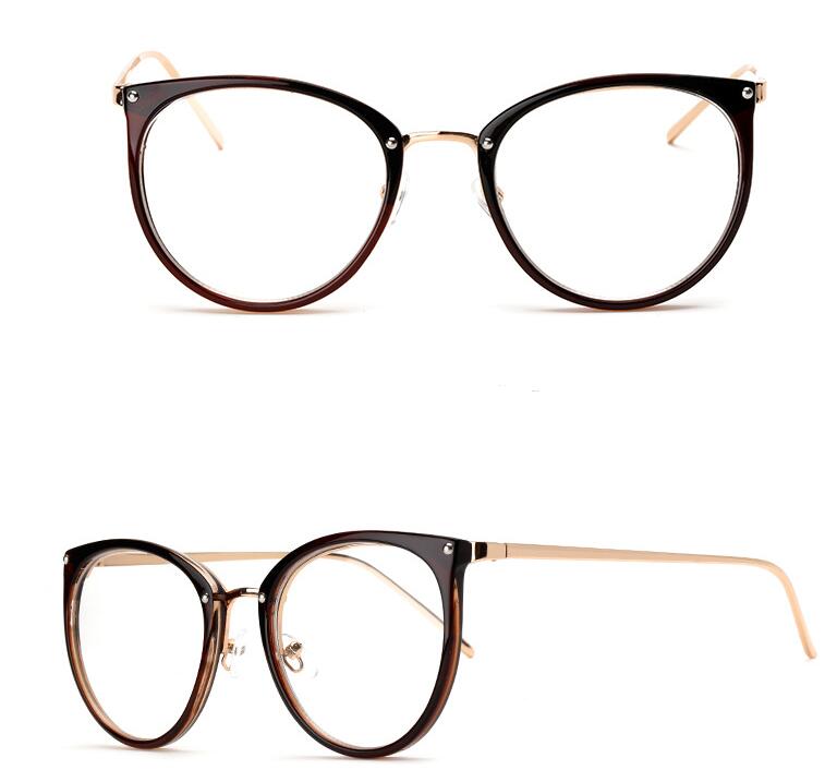 Vintage Round Gold Wire Frame Glasses for Women