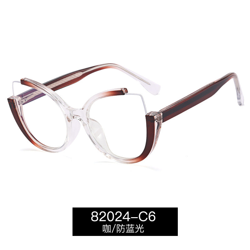 Retro Minimalist Half-Frame Blue Light Glasses