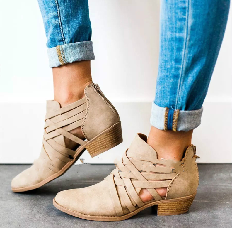 Cutout High Heels and Chunky Women’s Ankle Boots