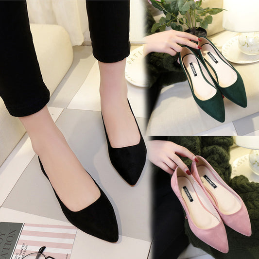 Casual Flat Women’s Shoes, Suede Non-Slip for Moms