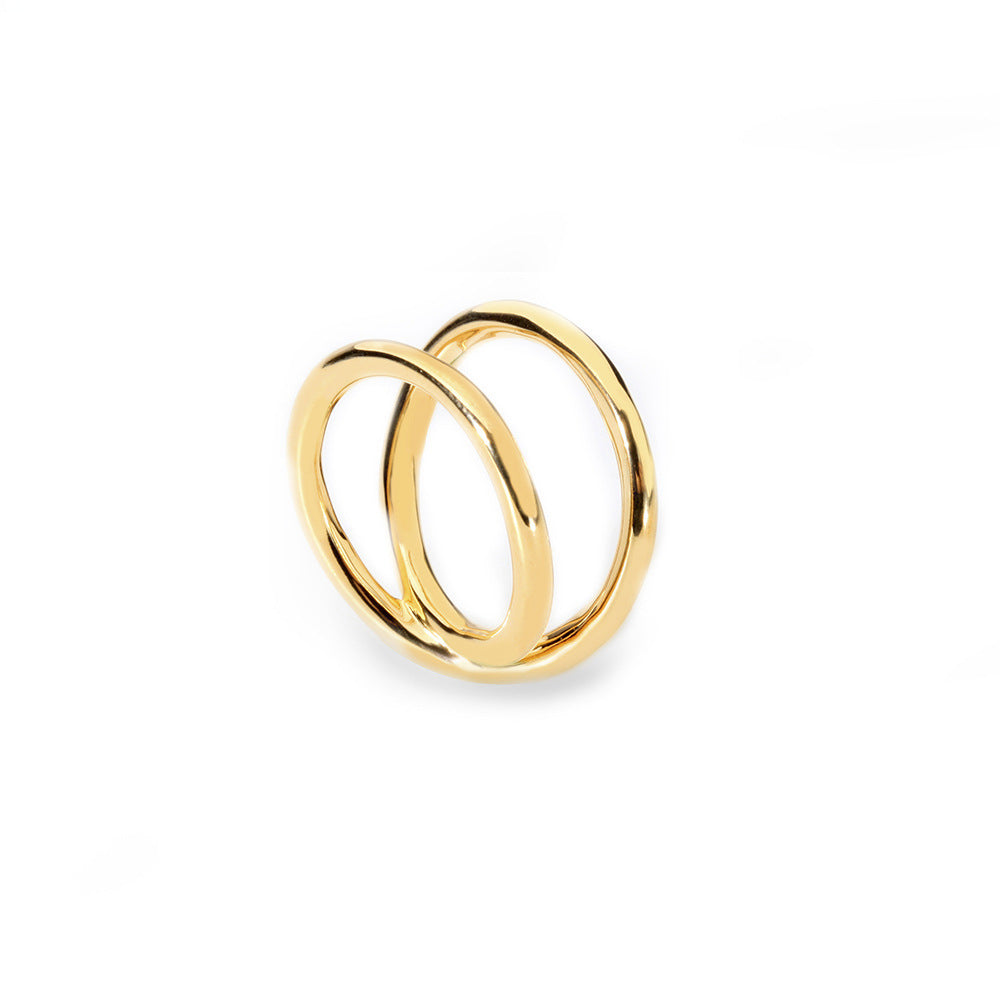 Creative Geometric Donut Ring for Women