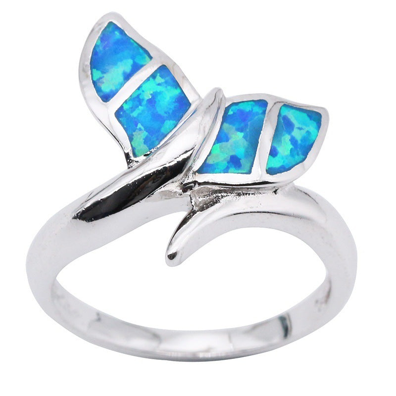 Opal Mermaid Tail Fashion Ring for Women
