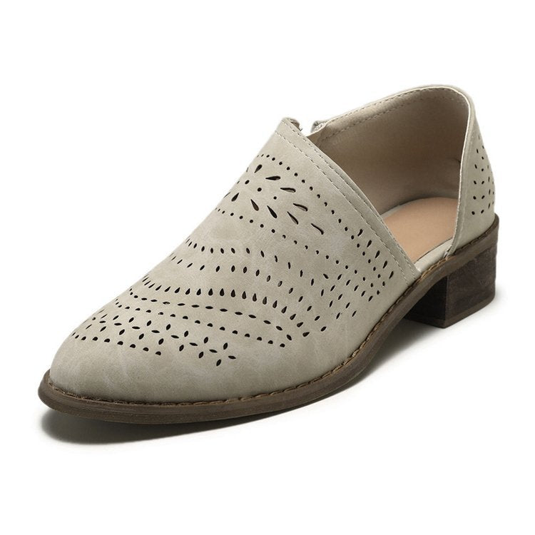 Women’s Plus Size Laser Cut Breathable Ankle Sandals