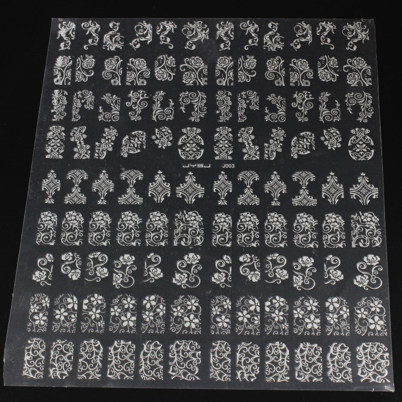108 Metallic Nail Art 3D Stickers for Manicure