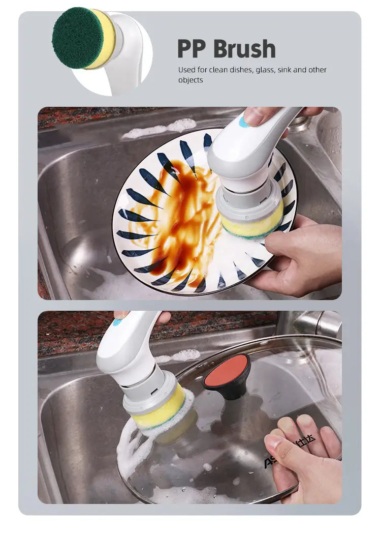 Electric Rotating Cleaning Brush for Sink and Car
