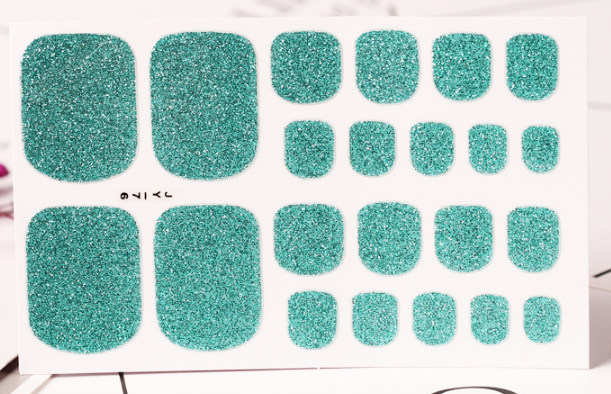 Solid Color Waterproof Toe Nail Stickers for Wholesale