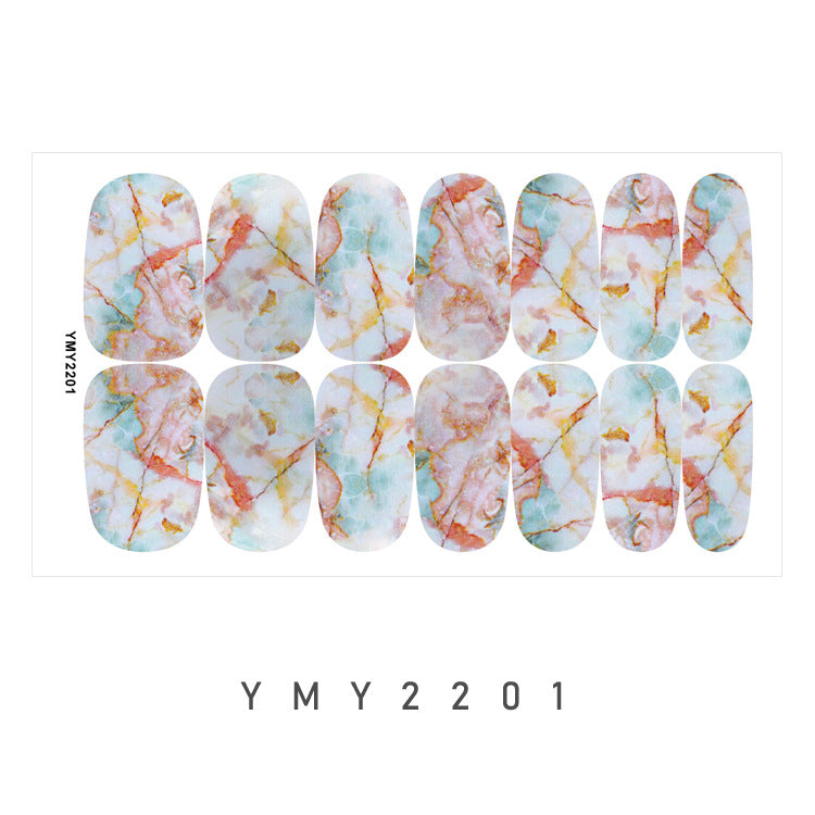 Marble Galaxy Nail Art Stickers - Trendy Designs