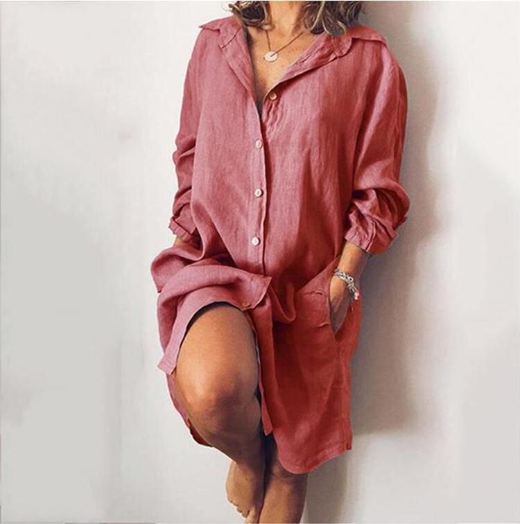 2023 Spring Women's Long Sleeve Shirt with Pockets