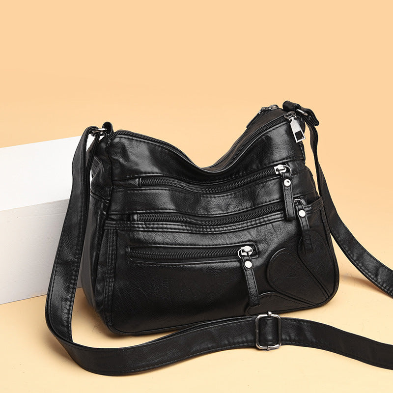 2024 New Soft Leather Shoulder Backpack for Women