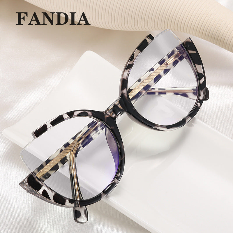 Retro Minimalist Half-Frame Blue Light Glasses