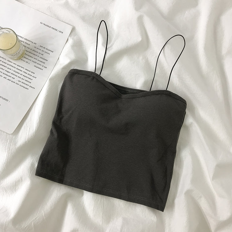 Summer Women’s Camisole with Chest Padding (Korean Style)