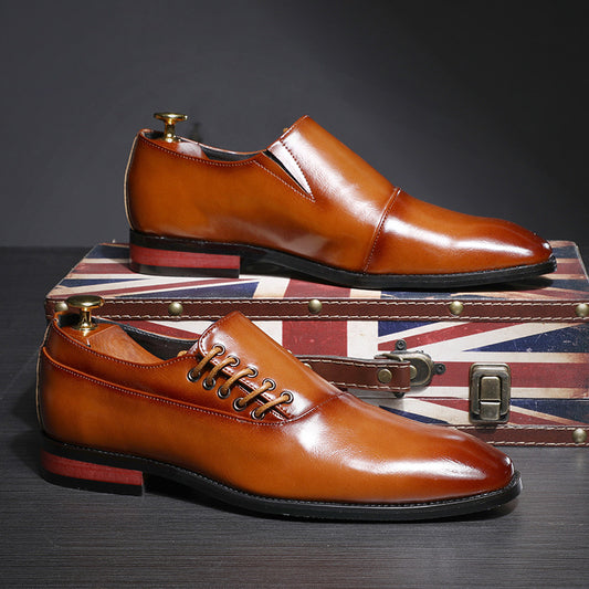 Men's Business Dress Shoes - British Style Derby Lace-ups