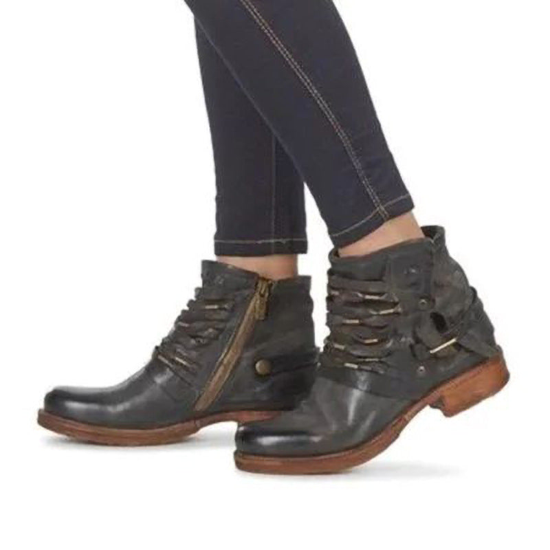 2019 Women’s Chunky Heel Tassel Ankle Martin Boots