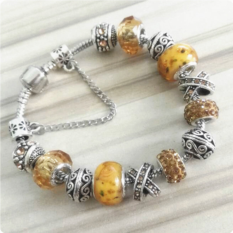 DIY Glass Bead Bracelet - Creative Fashion Jewelry