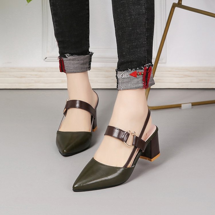 2024 Spring/Summer Women’s Pointed Toe Chunky Heels