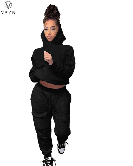 VAZN 2021 Spring Women’s Casual Two-Piece Suit Set