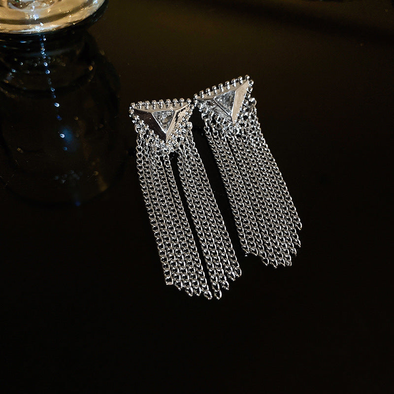 Stylish Heart Star Sequined Tassel Earrings for Women
