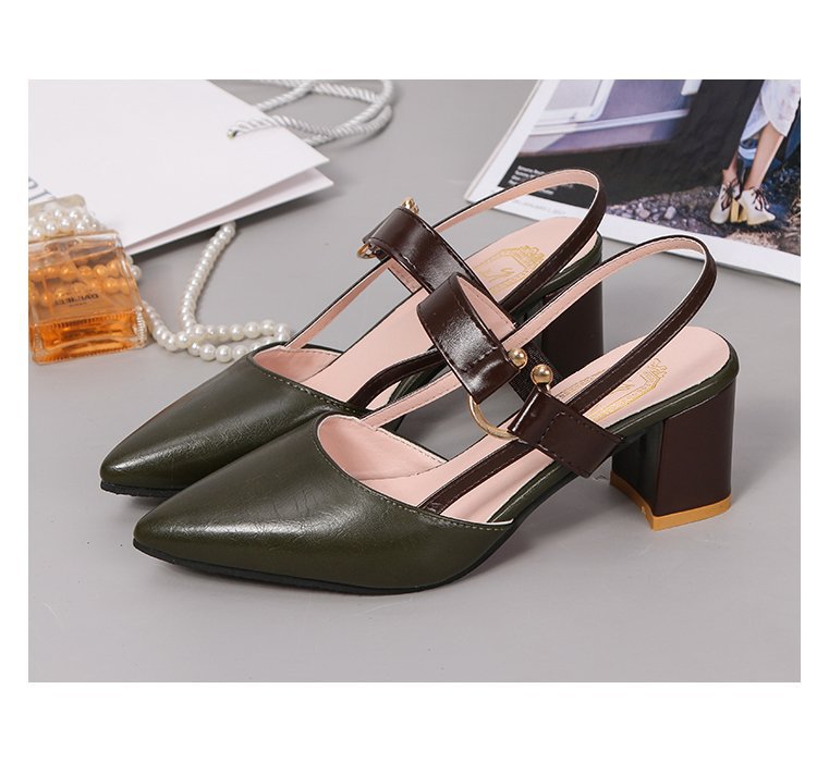 2024 Spring/Summer Women’s Pointed Toe Chunky Heels