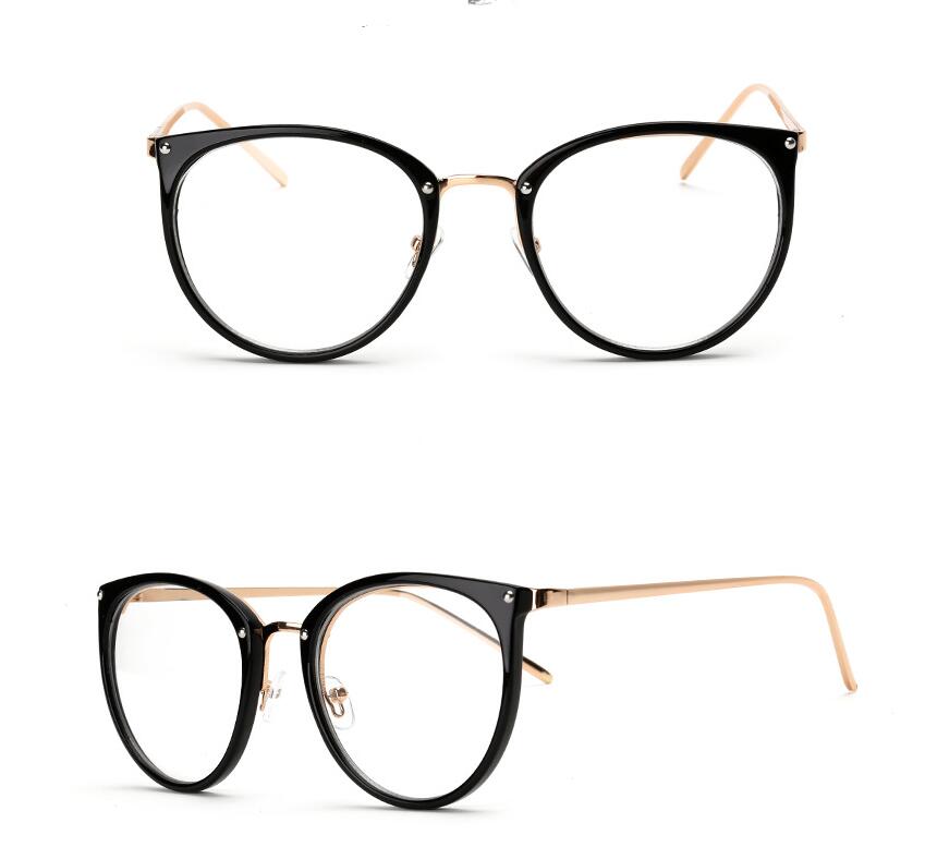 Vintage Round Gold Wire Frame Glasses for Women