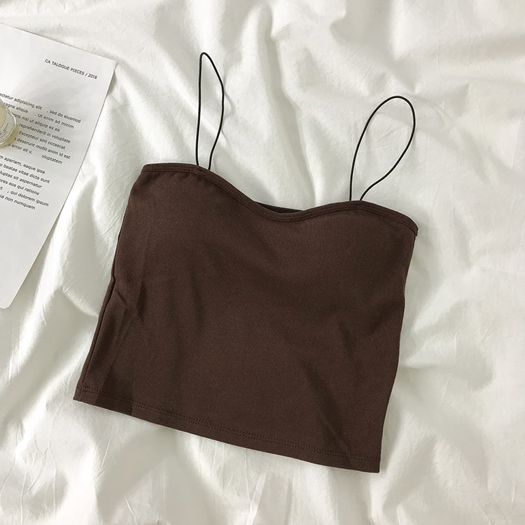 Summer Women’s Camisole with Chest Padding (Korean Style)