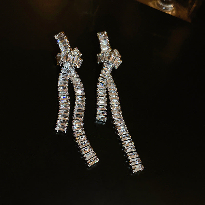 Stylish Heart Star Sequined Tassel Earrings for Women