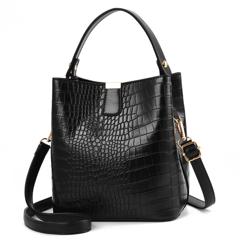 2019 Fashion Casual Women’s Crocodile Bucket Bag