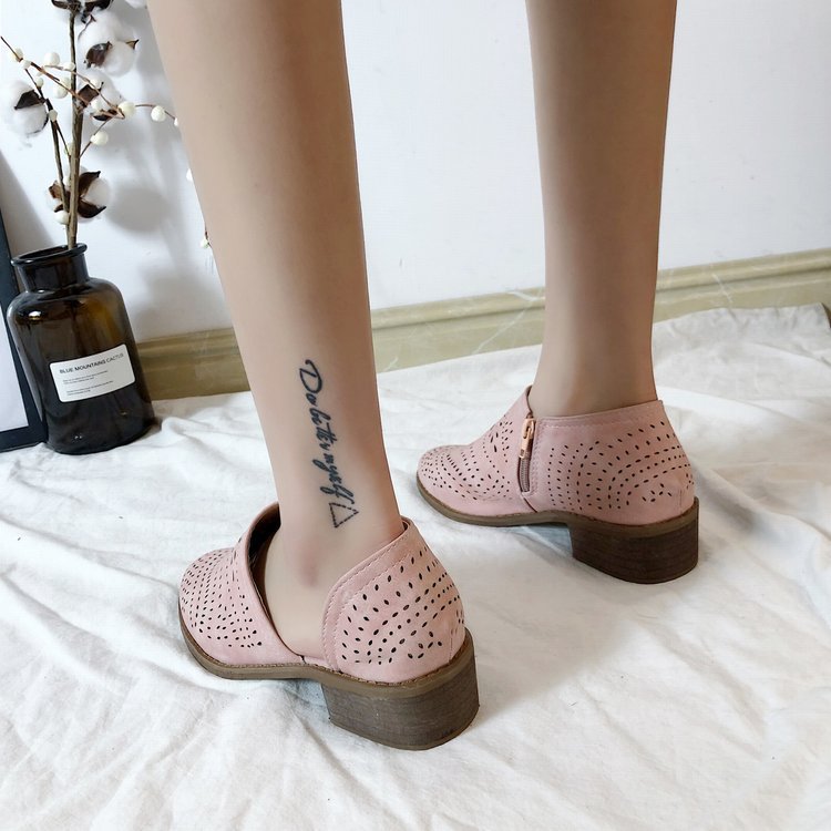 Women’s Plus Size Laser Cut Breathable Ankle Sandals