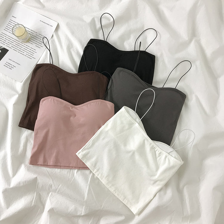 Summer Women’s Camisole with Chest Padding (Korean Style)
