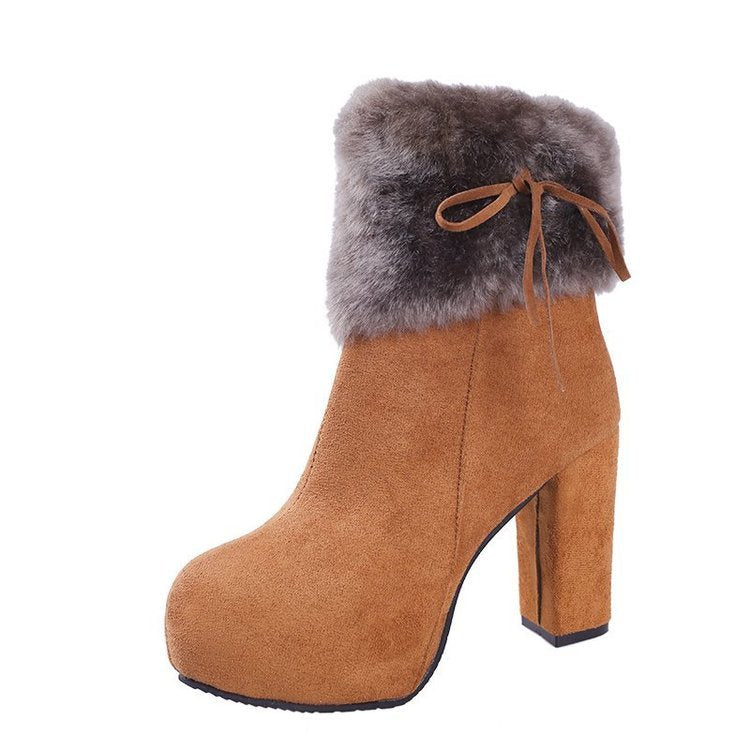Plus Cashmere Women’s New Style Platform Martin Boots