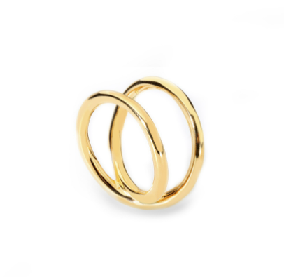 Creative Geometric Donut Ring for Women