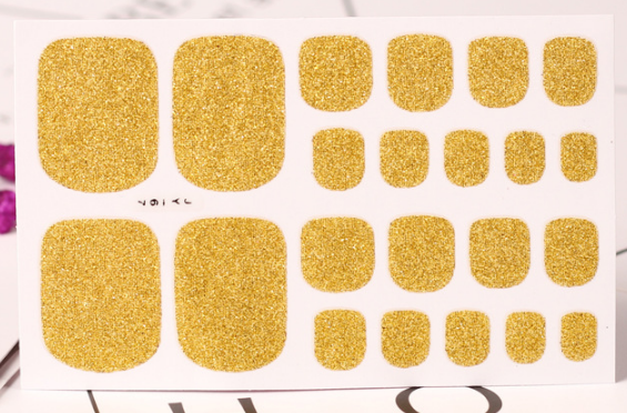 Solid Color Waterproof Toe Nail Stickers for Wholesale