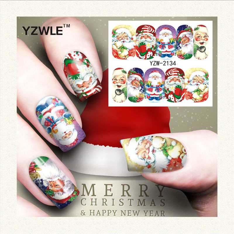 Nail Stickers Water Transfer for Winter Christmas Decor
