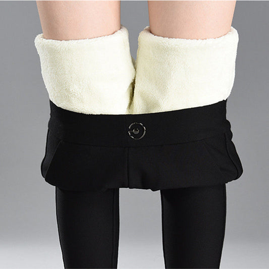 Winter Women’s Stretch Lamb Fleece Slim Pencil Pants