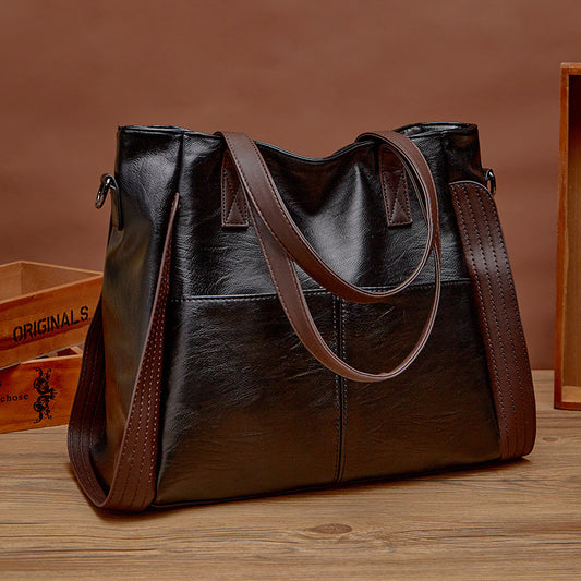 Large Capacity Soft Leather Tote Bag for Women 2024