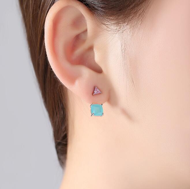 Lilac Flower Earrings, Haoshi Earrings, Diamond Earrings
