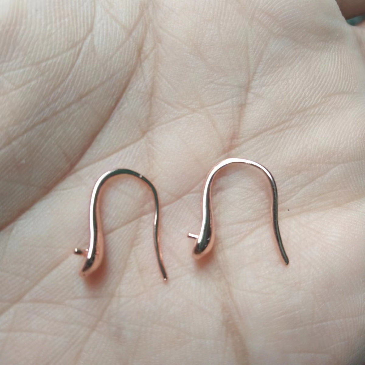 Brass Pearl Holder Earrings and High Heel Spoon Hooks