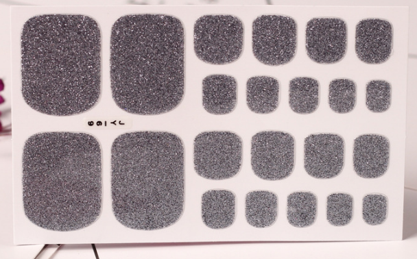 Solid Color Waterproof Toe Nail Stickers for Wholesale