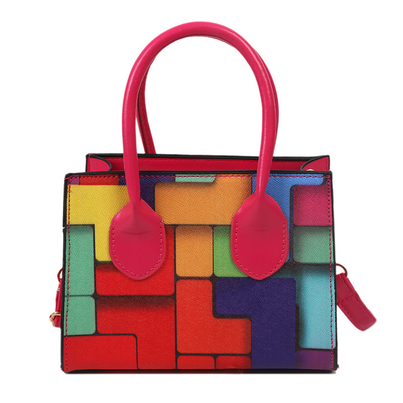 Trendy Color-Block Shoulder Crossbody Bag 2022