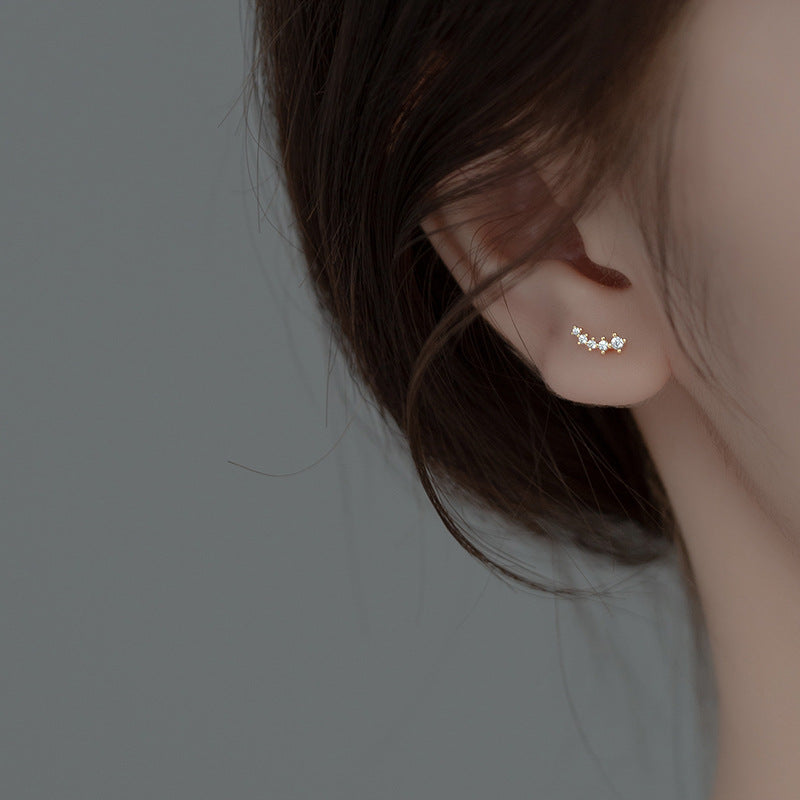 Minimalist Mini Zircon Earrings for Women’s Outings