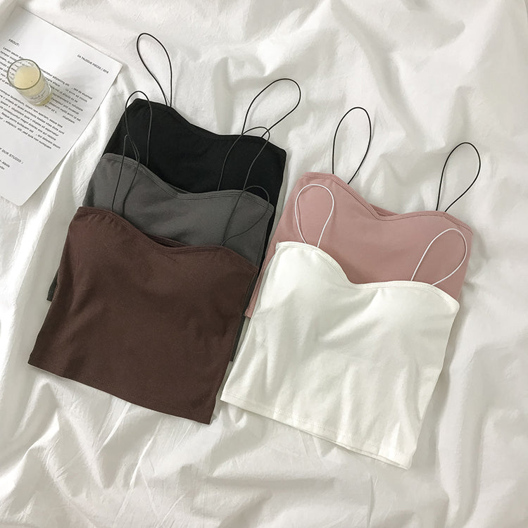 Summer Women’s Camisole with Chest Padding (Korean Style)