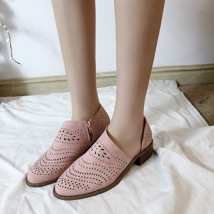 Women’s Plus Size Laser Cut Breathable Ankle Sandals