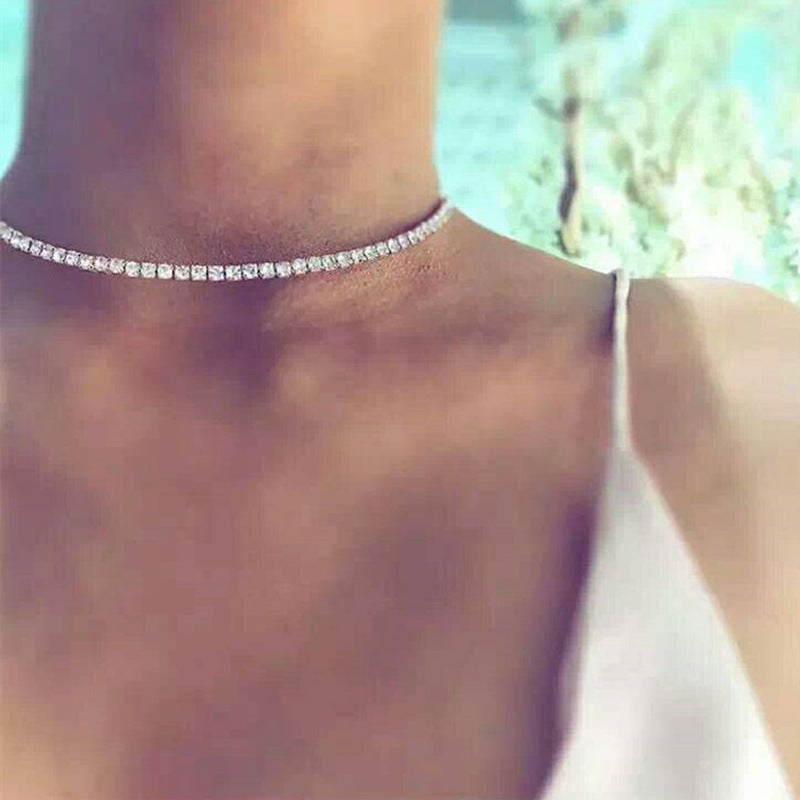 Women's Rhinestone Necklace and Jewelry