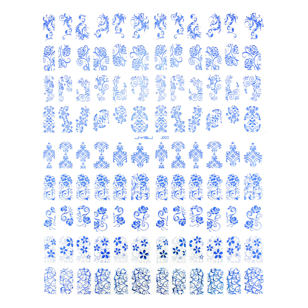 108 Metallic Nail Art 3D Stickers for Manicure