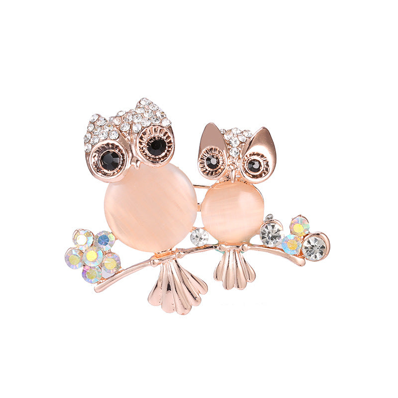 Fashion Cartoon Brooch with Rhinestones - Custom Design