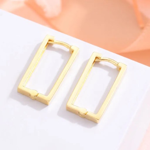 Rectangular Metal Earrings