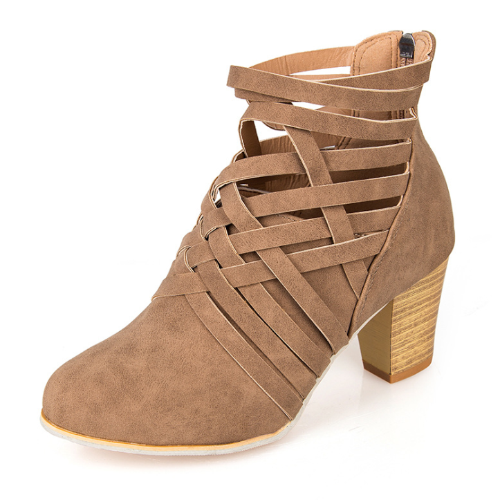 Cutout High Heels and Chunky Women’s Ankle Boots
